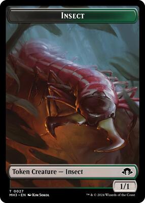 Insect Token (0027) card from Modern Horizons 3