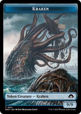 Kraken // Energy Reserve Double-Sided Token card from Modern Horizons 3