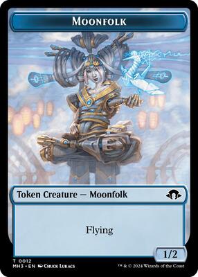 Moonfolk Token card from Modern Horizons 3