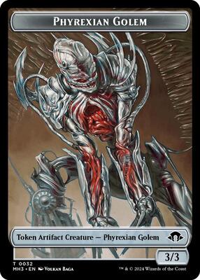 Phyrexian Golem // Energy Reserve Double-Sided Token card from Modern Horizons 3