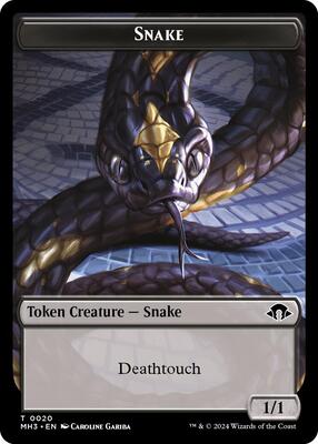 Snake // Energy Reserve Double-Sided Token card from Modern Horizons 3