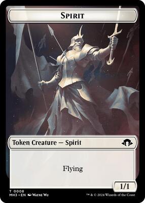 Spirit Token (0008) card from Modern Horizons 3