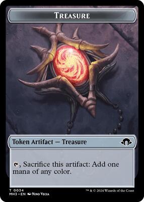 Treasure // Energy Reserve Double-Sided Token card from Modern Horizons 3