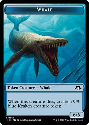 Whale // Energy Reserve Double-Sided Token card from Modern Horizons 3