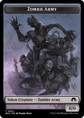 Zombie Army Token card from Modern Horizons 3