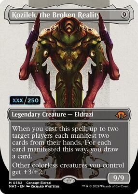 Kozilek, the Broken Reality (Borderless) (Serial Numbered) card from Modern Horizons 3