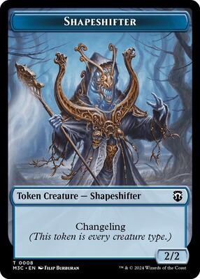 Shapeshifter (0008) (Ripple Foil) // Dragon Double-Sided Token card from Commander: Modern Horizons 3
