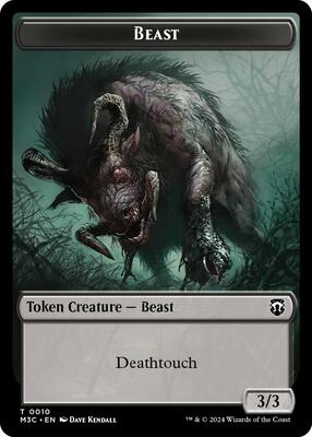 Beast (0010) (Ripple Foil) // Shapeshifter (0008) Double-Sided Token card from Commander: Modern Horizons 3