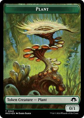 Plant (Ripple Foil) // Zombie  Double-Sided Token card from Modern Horizons 3