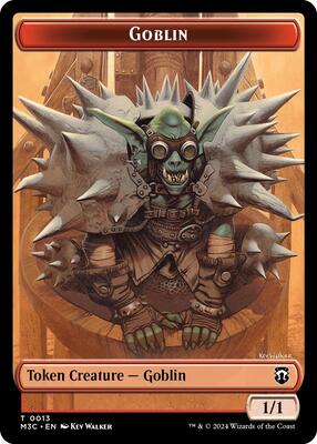 Goblin (Ripple Foil) // Tarmogoyf Double-Sided Token card from Commander: Modern Horizons 3