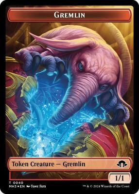 Gremlin (Ripple Foil) // Copy Double-Sided Token card from Modern Horizons 3