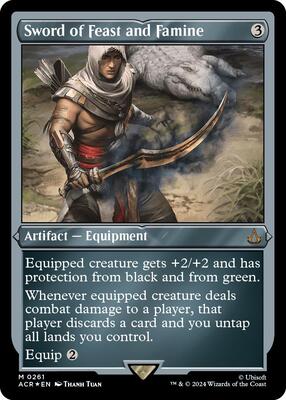 Sword of Feast and Famine (Foil Etched) card from Universes Beyond: Assassin's Creed