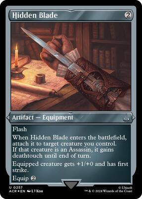 Hidden Blade (Foil Etched) card from Universes Beyond: Assassin's Creed