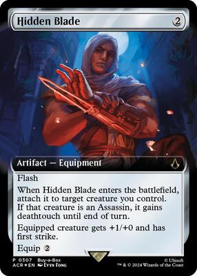 Hidden Blade (Extended Art) card from Buy-A-Box Promos