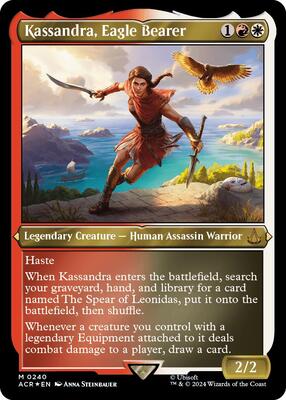 Kassandra, Eagle Bearer (Foil Etched) card from Universes Beyond: Assassin's Creed