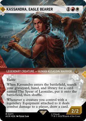 Kassandra, Eagle Bearer (Showcase) (Textured Foil) card from Universes Beyond: Assassin's Creed