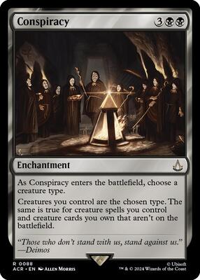Conspiracy card from Universes Beyond: Assassin's Creed