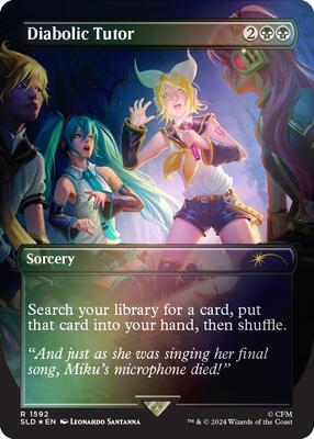 Diabolic Tutor (1592) (Rainbow Foil) card from Secret Lair Drop Series