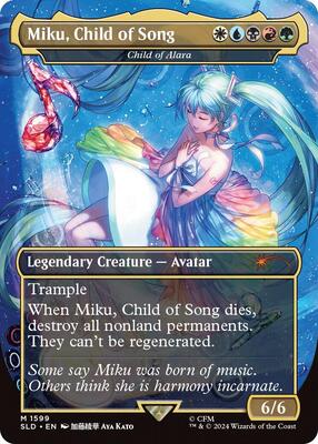 Miku, Child of Song - Child of Alara card from Secret Lair Drop Series