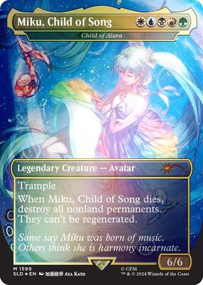 Miku, Child of Song - Child of Alara (Rainbow Foil) card from Secret Lair Drop Series