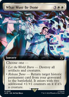 What Must Be Done (Extended Art) card from Universes Beyond: Assassin's Creed