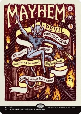 Mayhem Devil card from Secret Lair Drop Series
