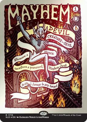 Mayhem Devil (Rainbow Foil) card from Secret Lair Drop Series