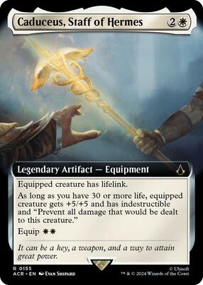 Caduceus, Staff of Hermes (Extended Art) card from Universes Beyond: Assassin's Creed