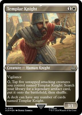 Templar Knight (Foil Etched) card from Universes Beyond: Assassin's Creed