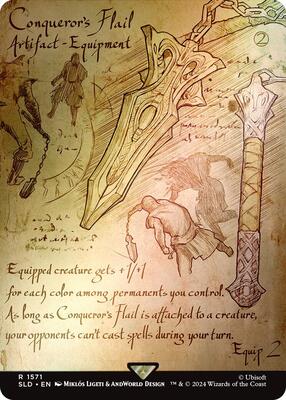 Conqueror's Flail (Rainbow Foil) card from Secret Lair Drop Series