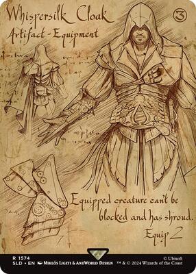 Whispersilk Cloak card from Secret Lair Drop Series