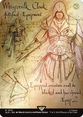 Whispersilk Cloak (Rainbow Foil) card from Secret Lair Drop Series