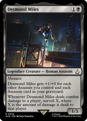 Desmond Miles card from Universes Beyond: Assassin's Creed