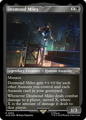 Desmond Miles (Foil Etched) card from Universes Beyond: Assassin's Creed