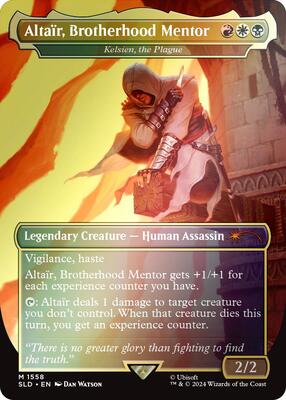 Altair, Brotherhood Mentor - Kelsien, the Plague (Rainbow Foil) card from Secret Lair Drop Series