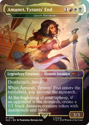 Amunet, Tyrants' End - Queen Marchesa (Rainbow Foil) card from Secret Lair Drop Series
