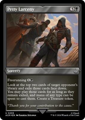 Petty Larceny (Foil Etched) card from Universes Beyond: Assassin's Creed