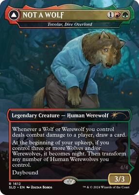 NOT A WOLF - Tovolar, Dire Overlord card from Secret Lair Drop Series