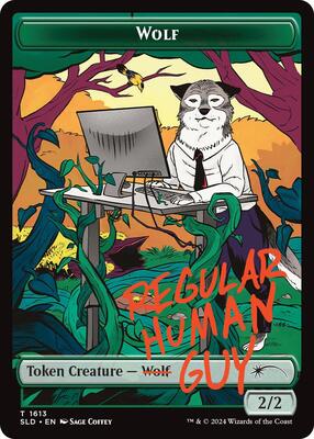 Wolf Token card from Secret Lair Drop Series