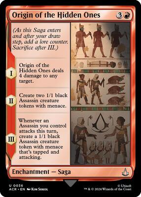 Origin of the Hidden Ones card from Universes Beyond: Assassin's Creed