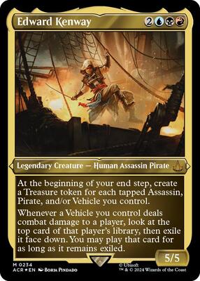 Edward Kenway (Foil Etched) card from Universes Beyond: Assassin's Creed
