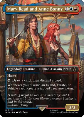Mary Read and Anne Bonny (Borderless) card from Universes Beyond: Assassin's Creed