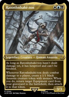 Ratonhnhake:ton (Foil Etched) card from Universes Beyond: Assassin's Creed