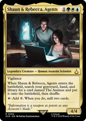 Shaun & Rebecca, Agents card from Universes Beyond: Assassin's Creed