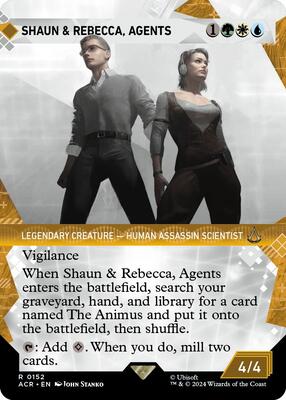 Shaun & Rebecca, Agents (Showcase) card from Universes Beyond: Assassin's Creed