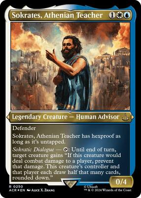 Sokrates, Athenian Teacher (Foil Etched) card from Universes Beyond: Assassin's Creed
