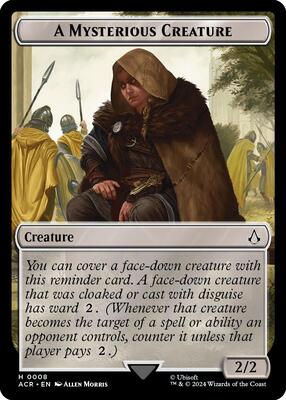 A Mysterious Creature card from Universes Beyond: Assassin's Creed