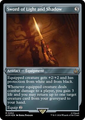Sword of Light and Shadow (Foil Etched) card from Universes Beyond: Assassin's Creed