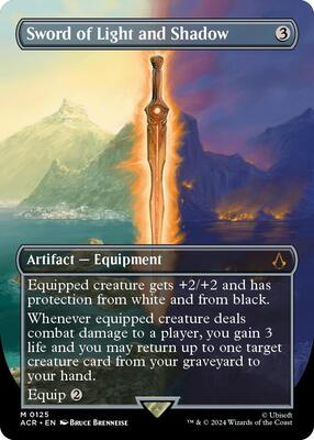 Sword of Light and Shadow (Borderless) card from Universes Beyond: Assassin's Creed