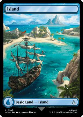 Island (0103) card from Universes Beyond: Assassin's Creed